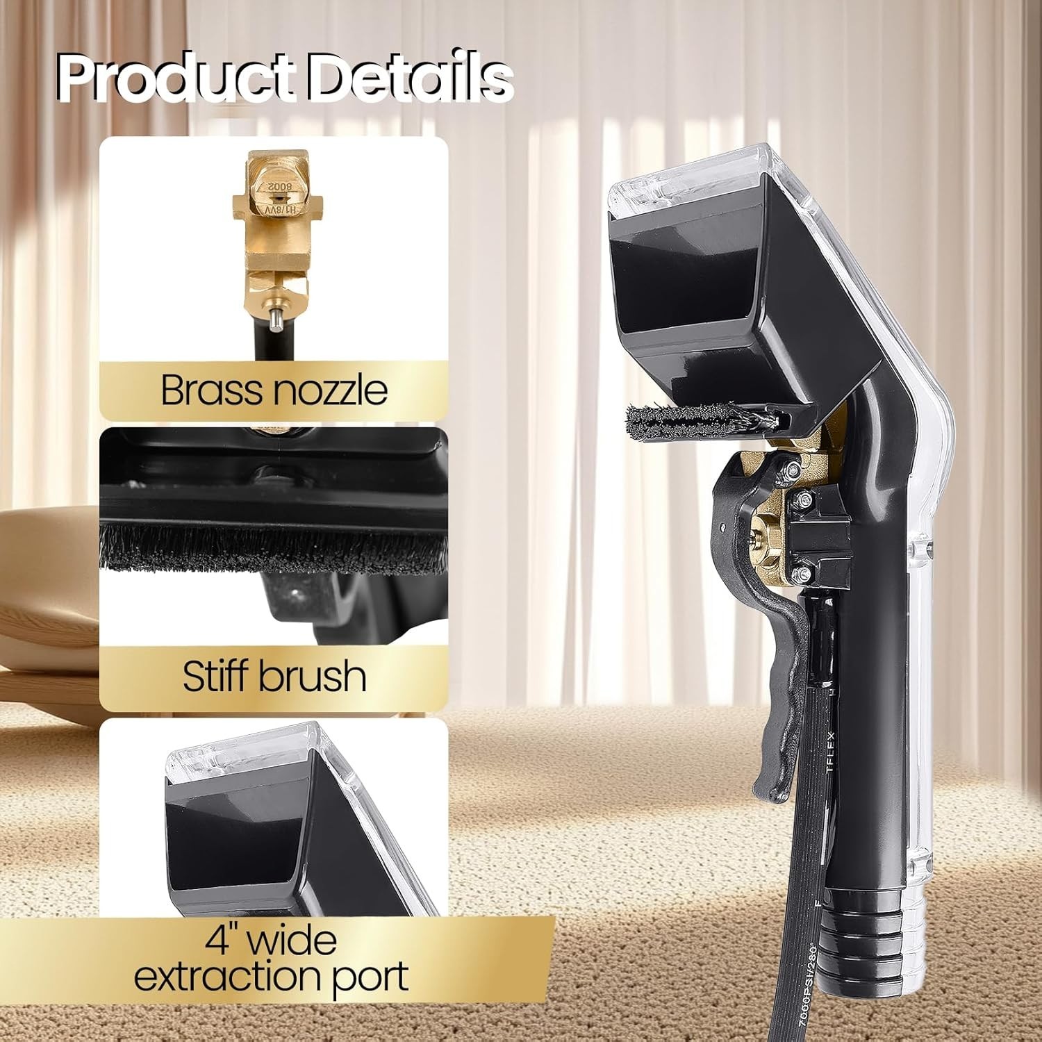 Upholstery Tool Carpet Car Mattress Cleaner for Extractor 1 1 2 Inches