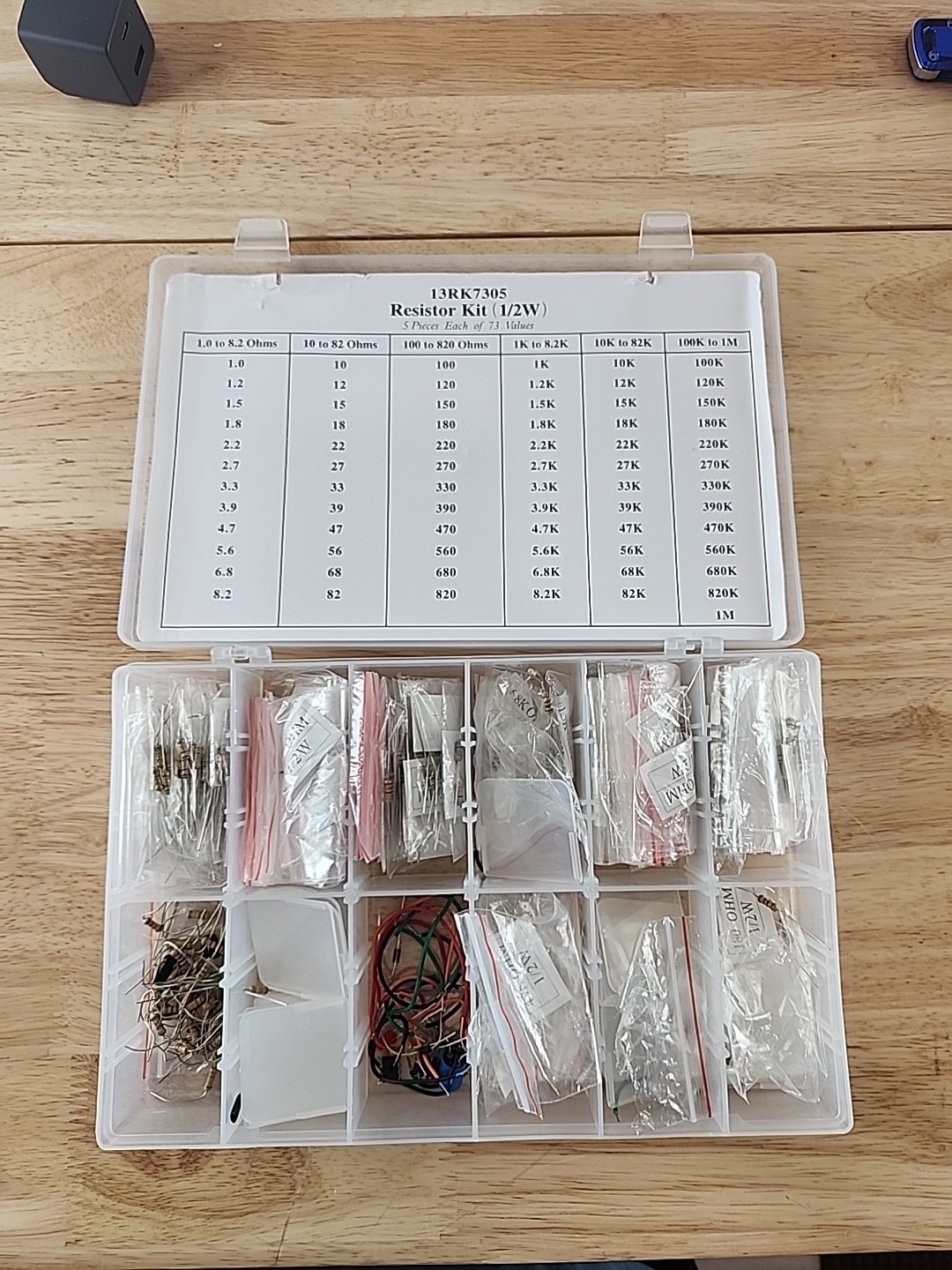 ELECTRONIX EXPRESS ½ Watt Resistor Kit and Extra Capacitors