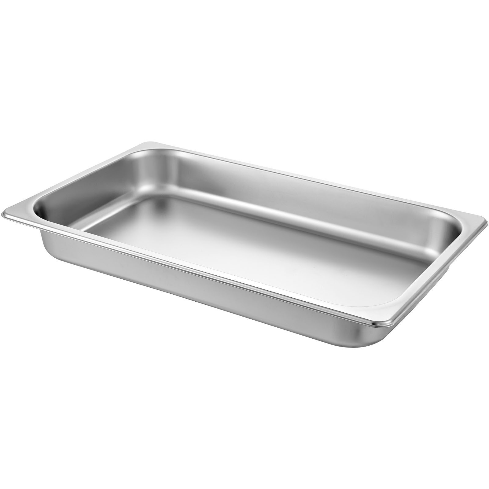 VEVOR 6 Pack 2.5″ Deep Stainless Steel Steam Table Pans Hotel Food Prep Pan