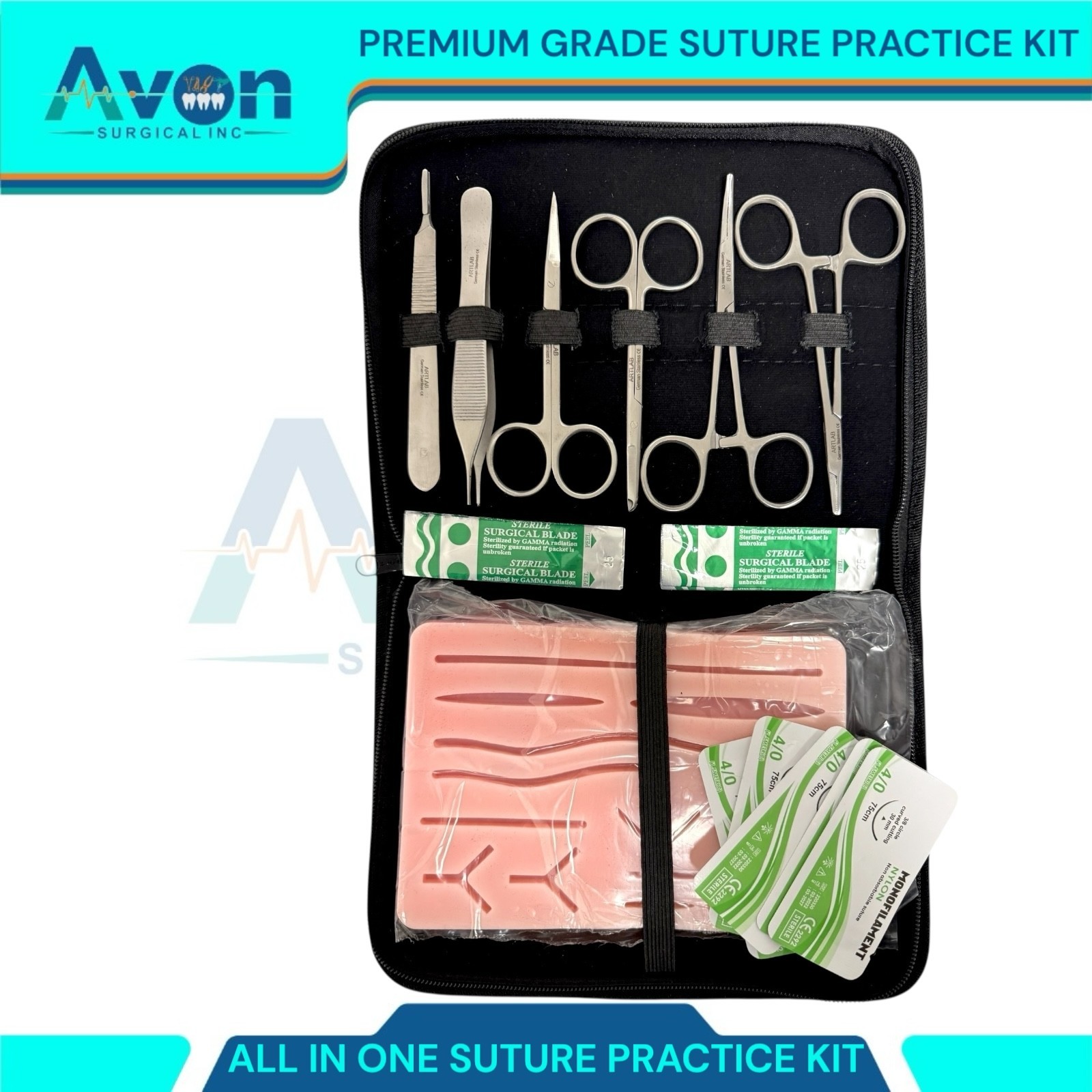 20PCS Practice Suture Kit for Training Student Use – Includes Essential Tools