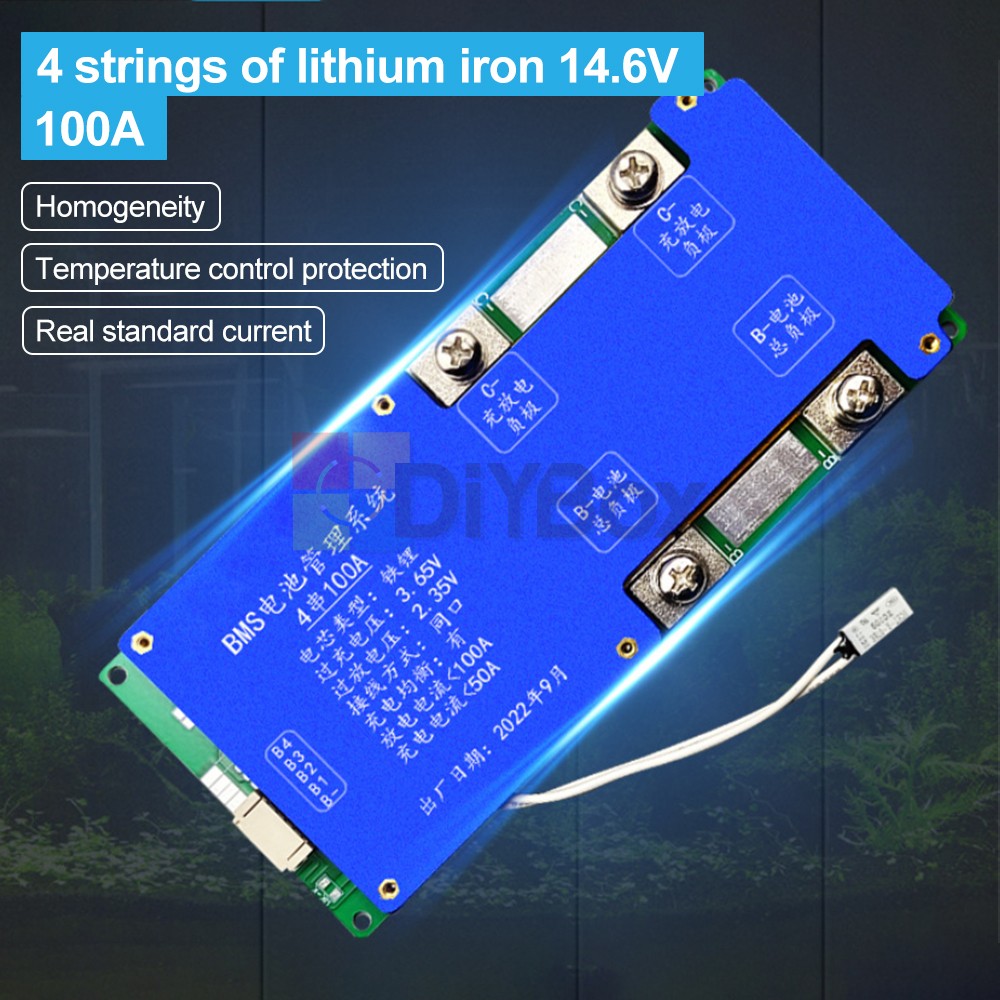 4S 14.6V / 8S 24V 100A BMS LiFePO4 Battery Balance Charge Protection Board New