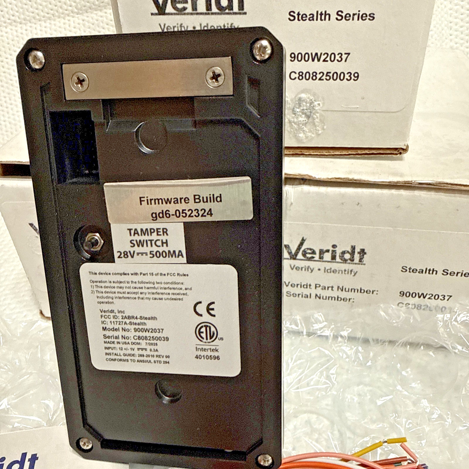 Veridt Stealth 900w2037 Badge Readers LOT OF 3 ALL NEW OPEN DISTRESSED BOX