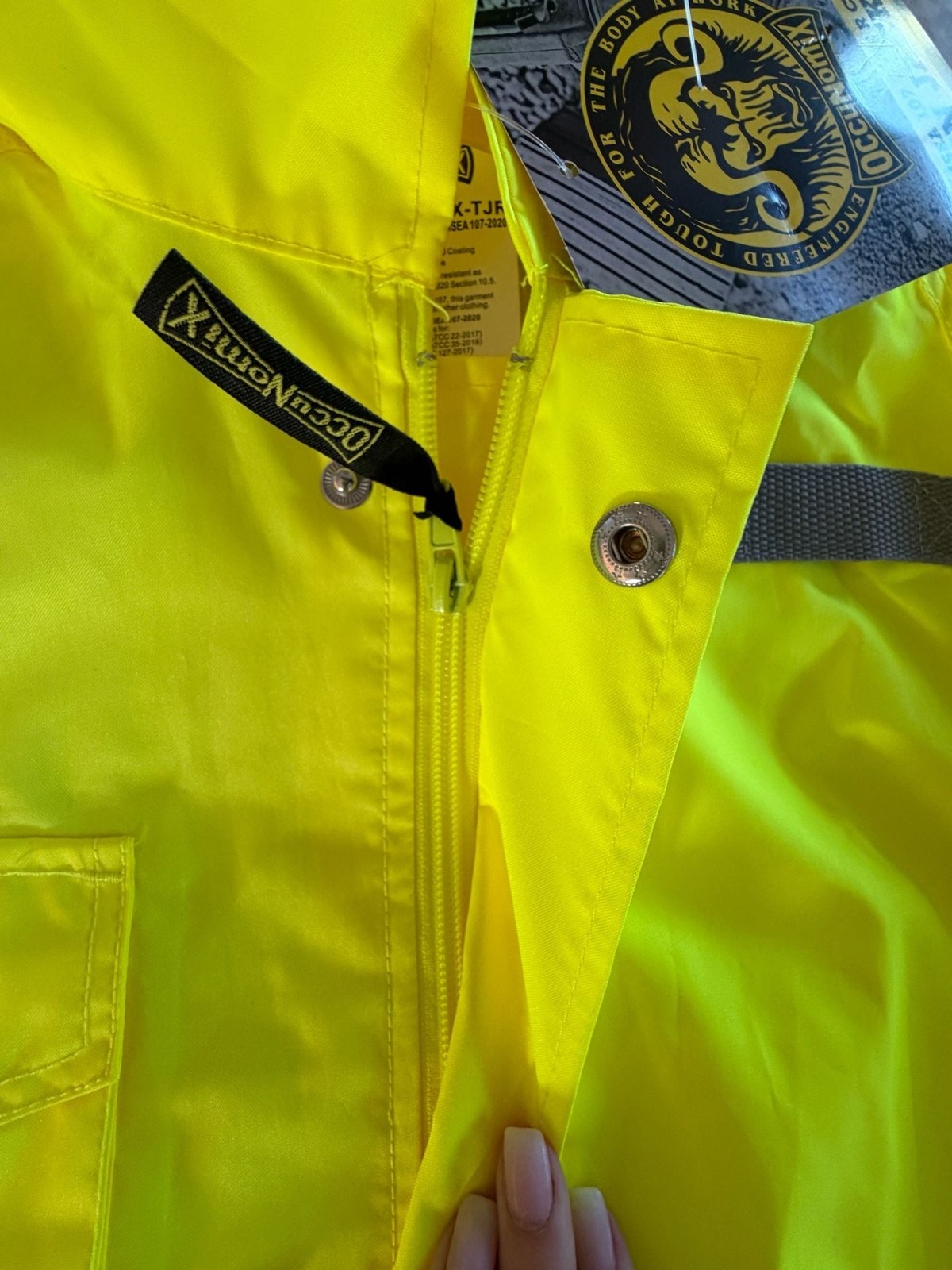 Occunomix LUX-TJR ANSI Class 3 High Visibility Rain Jacket 2XL