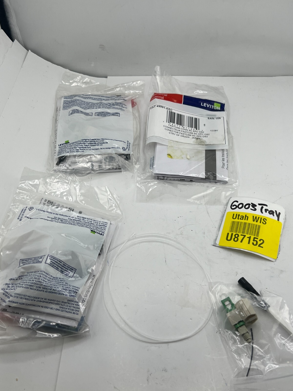 QTY 3 Leviton Genuine OEM 49991-ASC FastCAM Pre-Polished Fiber Optic Connector