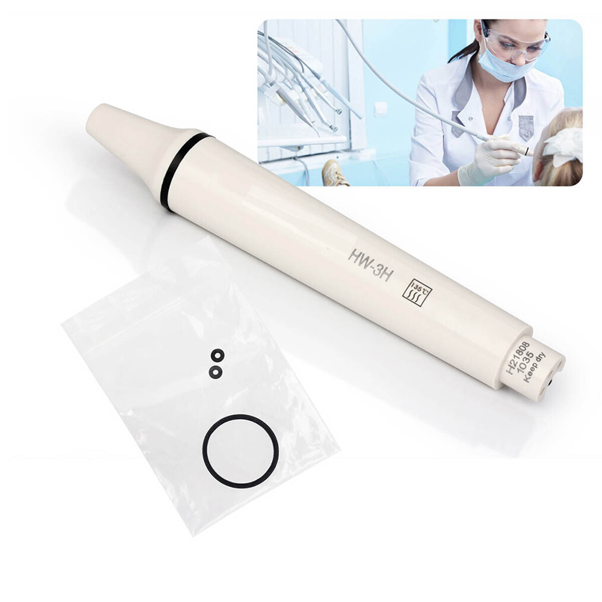 3PCS Dental Ultrasonic Piezo Scaler Handpiece Tips HW-3H For EMS / Woodpecker