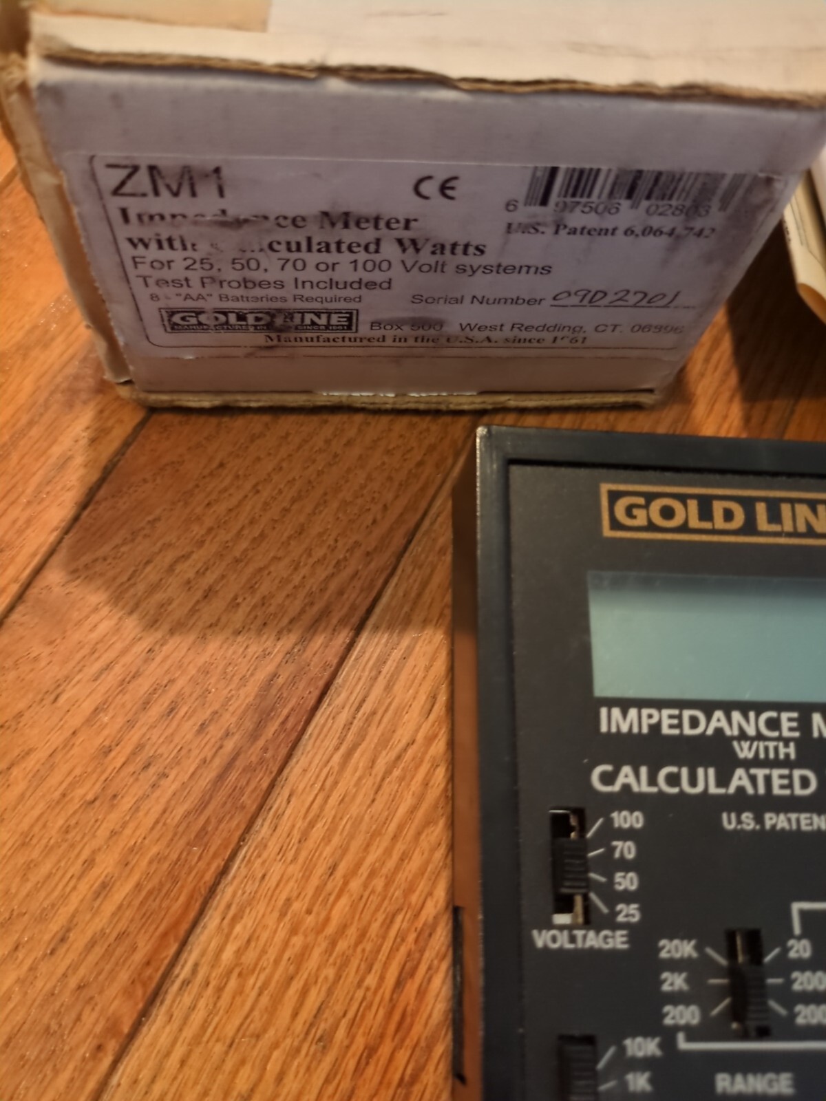 GOLD LINE ZM1 Impedance Meter – Calc. Watts For 25,50,70, or 100 Volt , Read!!!