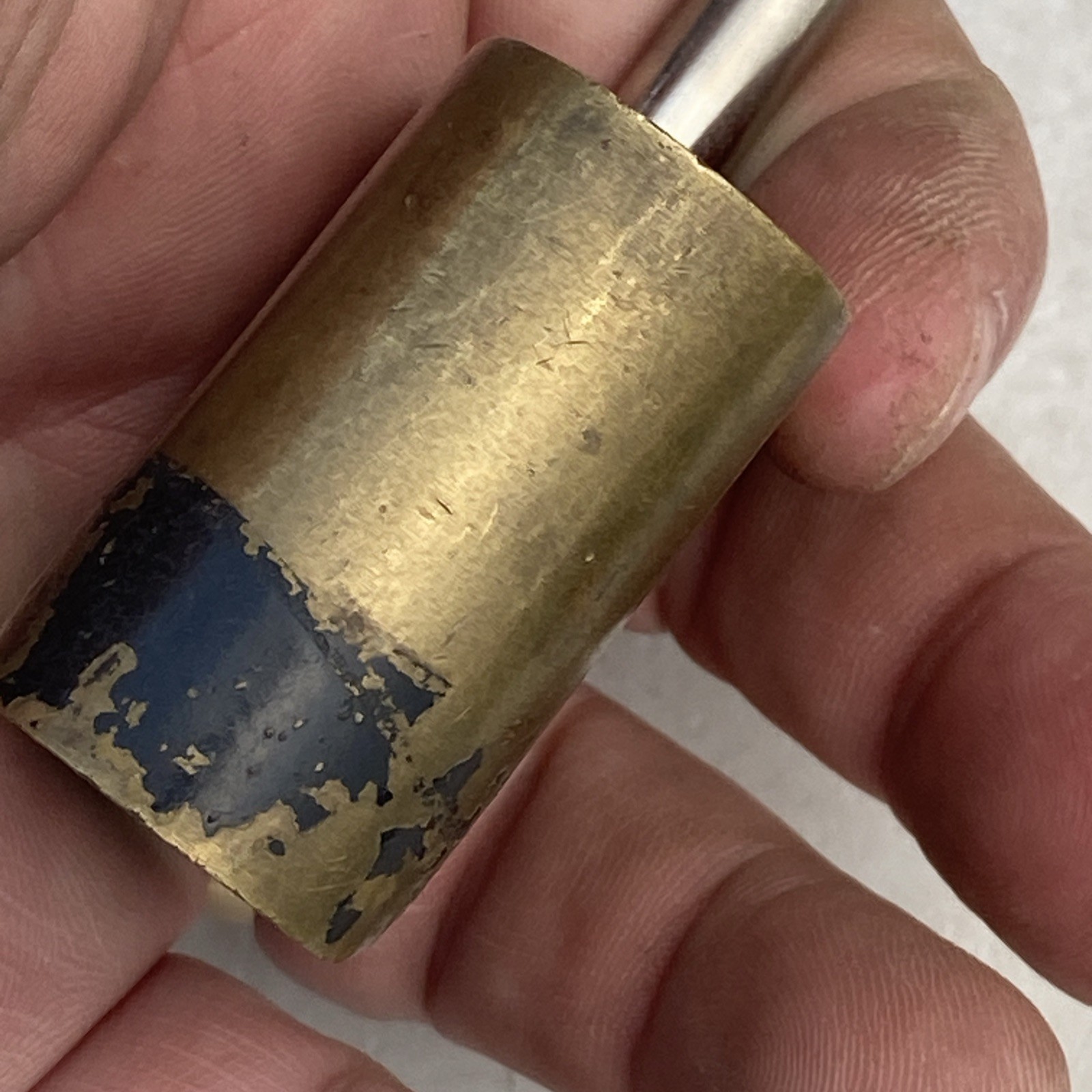Vtg Master Case Hard Solid Brass 175 4 digit Combination Padlock Unknown Code