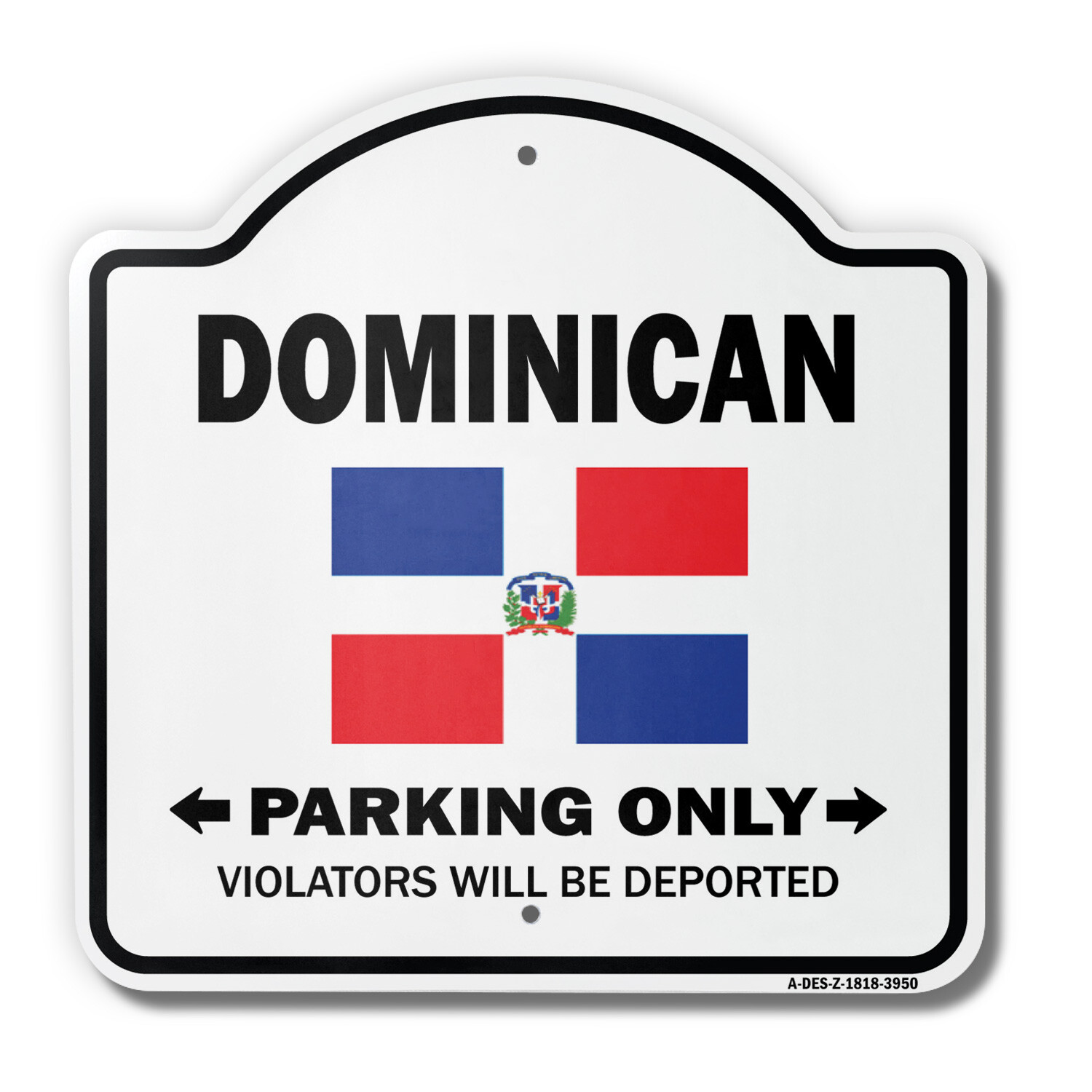 Dominican Parking 18″ X 18″ Heavy-Gauge Aluminum Architectural Sign