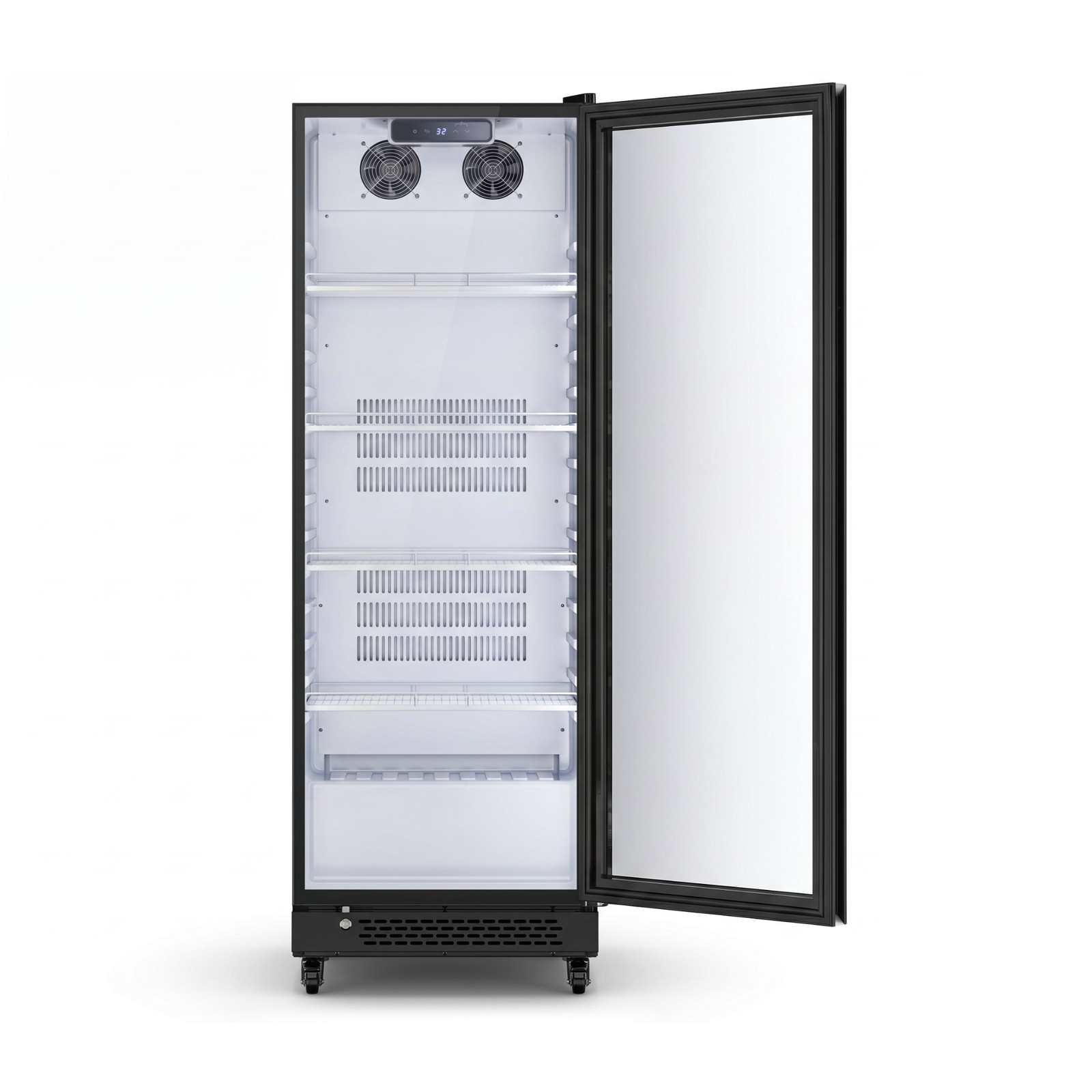 Yeego 12.18 Cu.ft Commercial Fridge 1 Glass Door Merchandiser Refrigerator Black