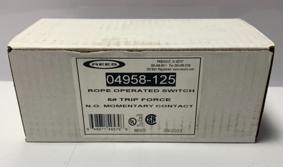 NEW! REES 04958-125 ROPE OPERATED SWITCH 5LB TRIP FORCE