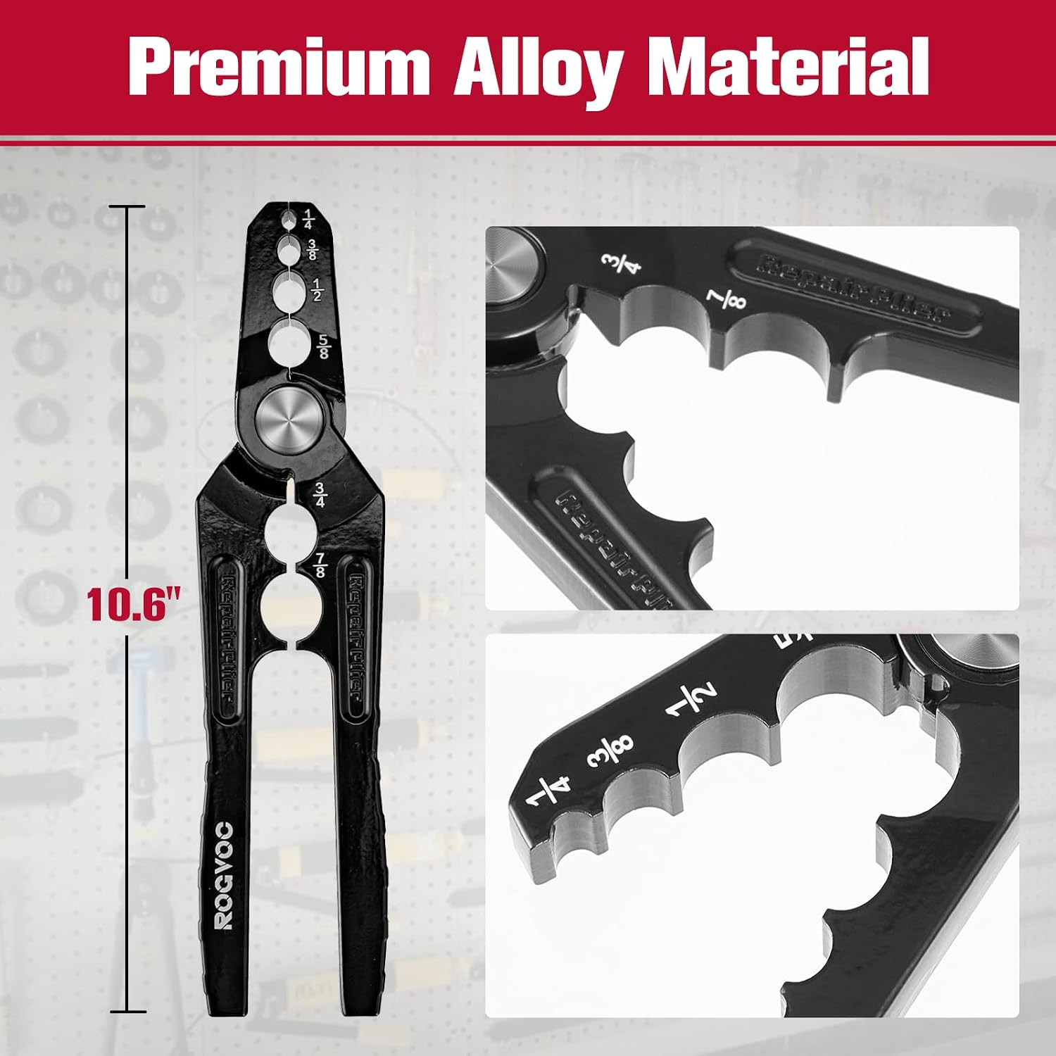 Copper Tube Repair Tool Pipe Rounder Pliers HVAC Tubing Rounding Tool 6 Sizes