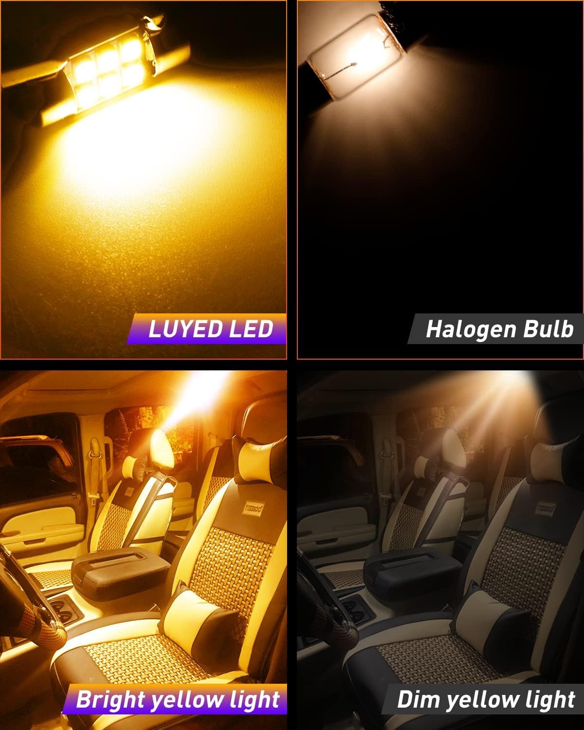 DE3021 DE3022 3175 LED Bulbs, Warm White 6-SMD 2835 Chipsets Color: Warm White