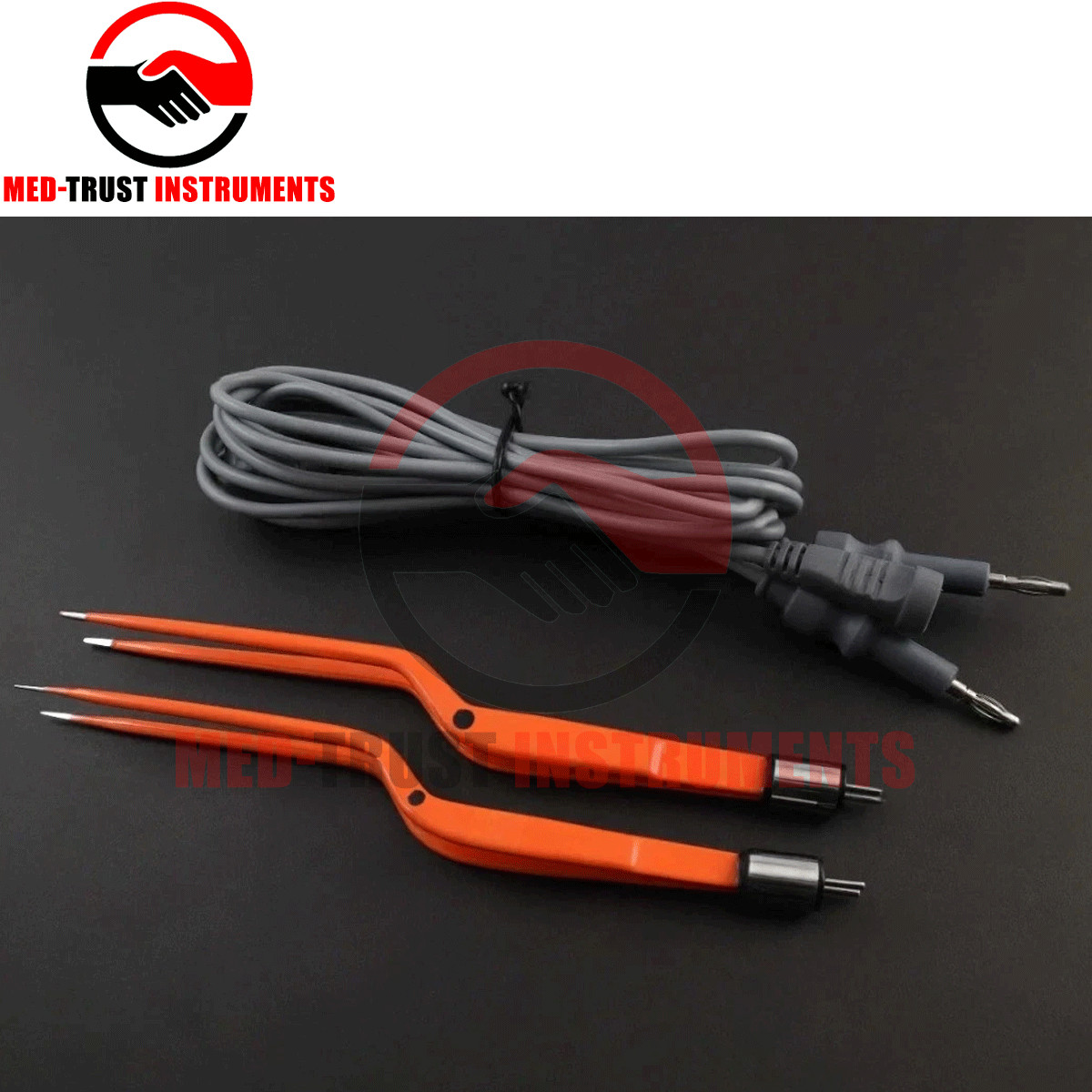 Bipolar Bayonet Forceps 0.5 & 1.5 mm, 20 cm Non Stick w/ Reusable Cable