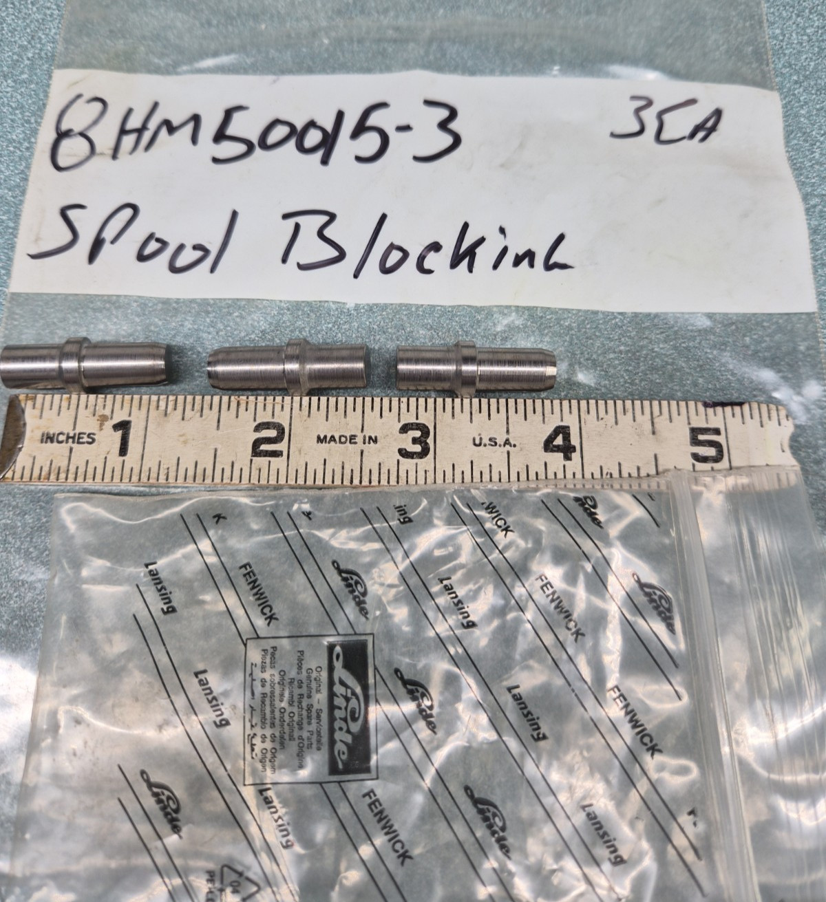 Linde Fenwick Lansing 8HM50015 Hydraulic Valve Spool Control Pins 1-1/8″ (3)