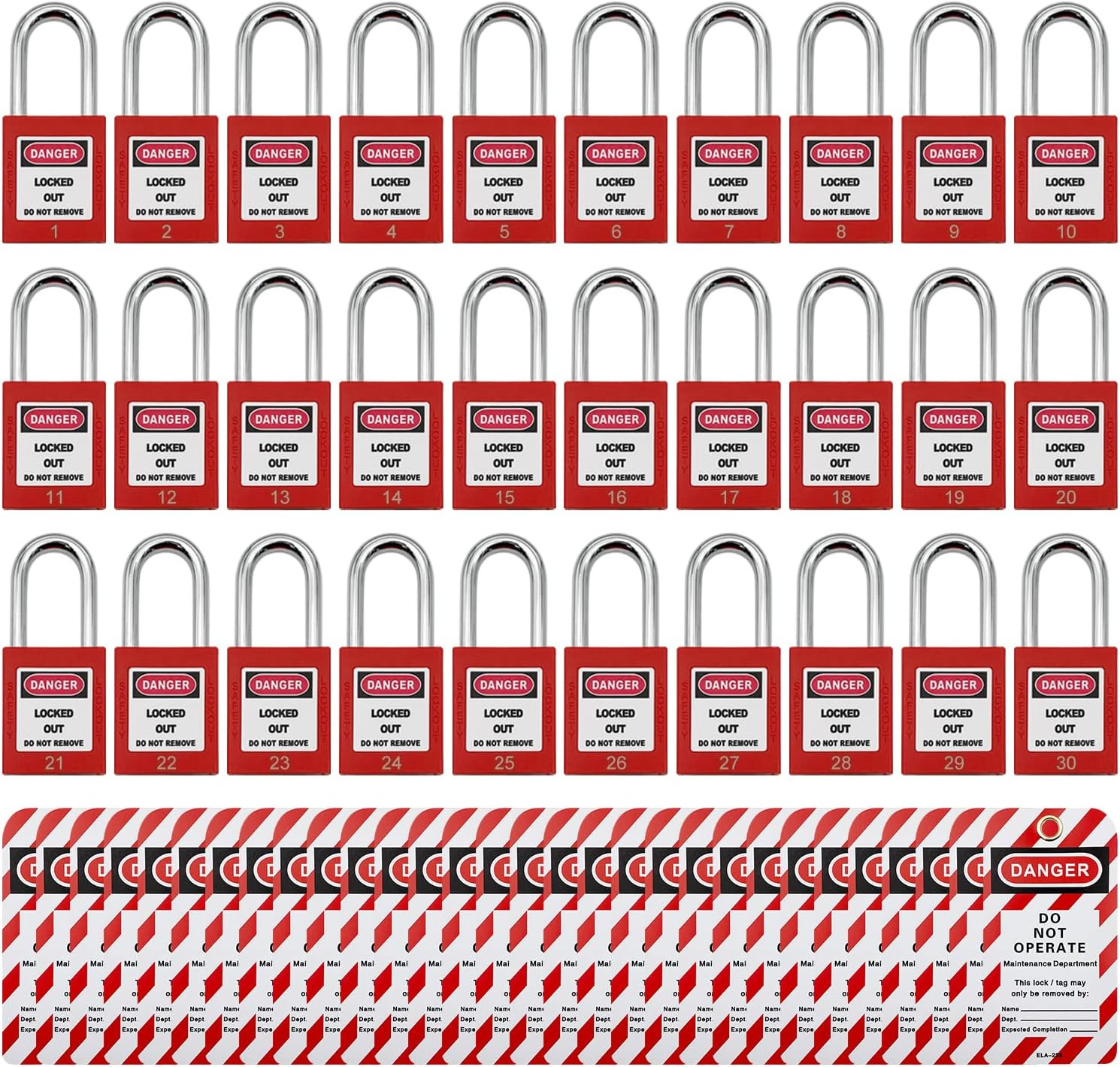 Lockout Tagout Locks, Safety Padlock, Loto Locks Keyed Differently Lock Out Tag