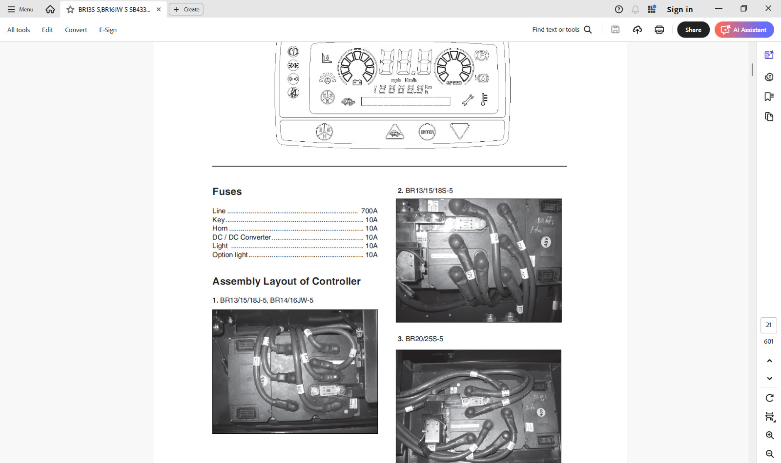 DOOSAN Forklift Service Manuals and Parts Manuals on a USB Flash Drive.