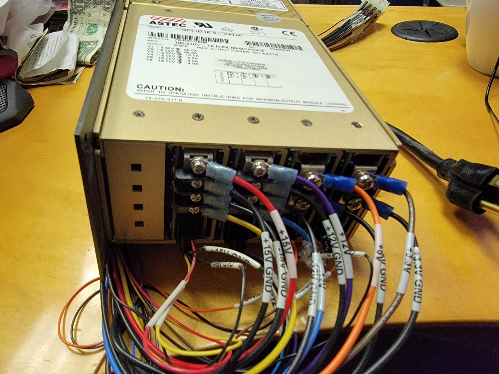 EMERSON Astec 73-540-0606 Industrial Power Supply MVP P4-1D-1E-4LL-4NN-00 400W