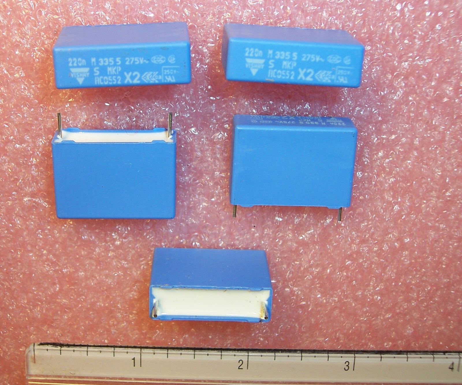 QTY (20) .22uf 250V 275V 20% X2 METALLIZED POLYPROPYLENE FILM 2222-335-59121 BC