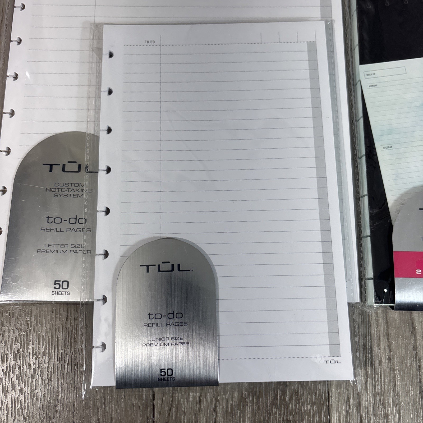 TUL Discbound Undated Daily Refill Pages, Junior Size & Full Size Lot NEW