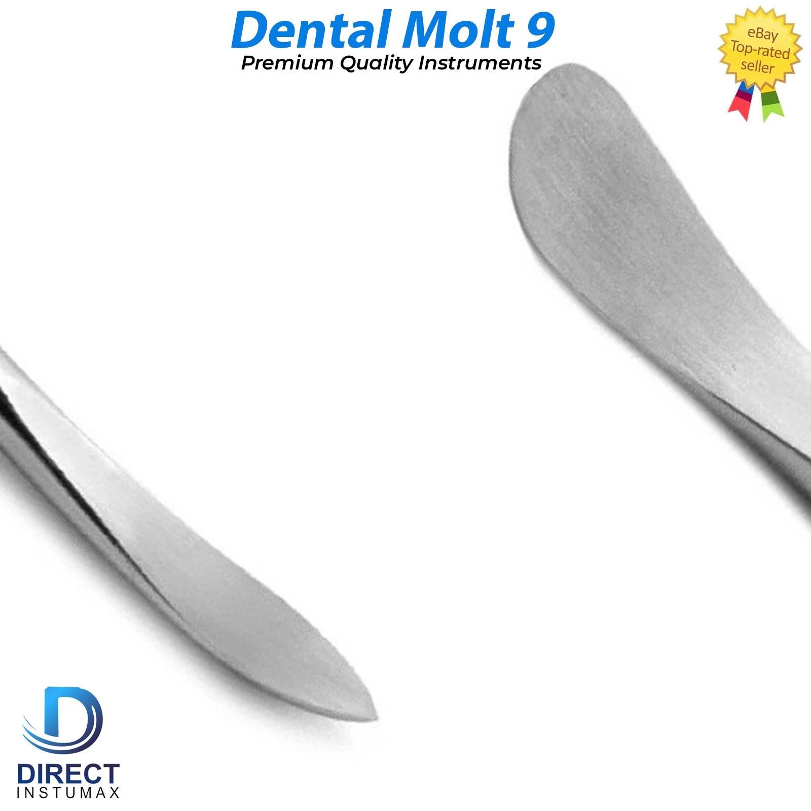 Dental Periosteal Elevator Molt # 9 Titanium Coated Double Ended German Gr