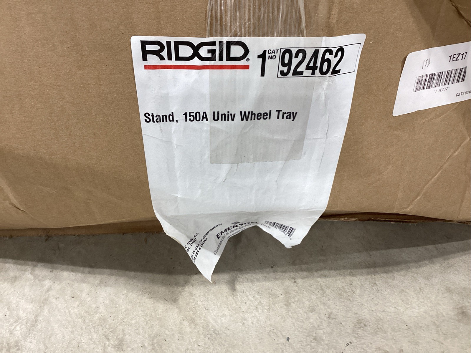 RIDGID 92462 150A Universal Wheel Tray Frame Assembly Stand 56872/92617