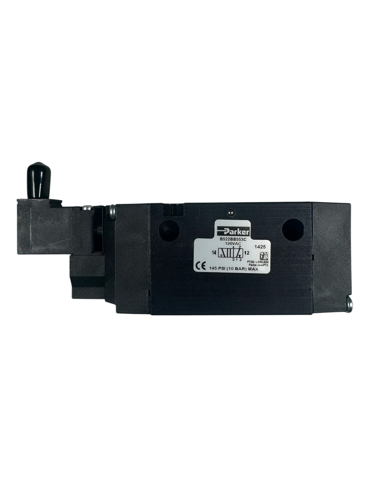Parker B522BB553C 120VAC 125 PSI 4-Way 2-Position Double Stacking Solenoid Valve