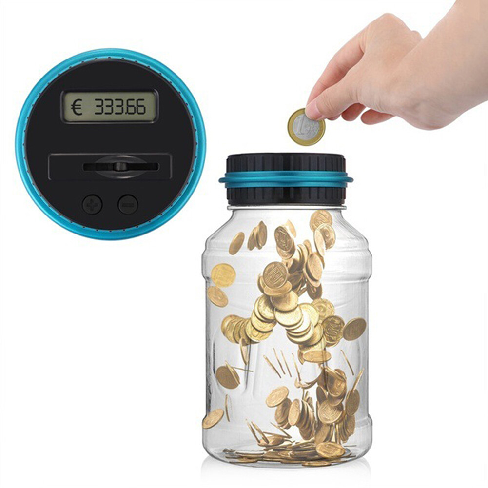 X-Large Piggy Bank Digital Coin Counting Bank LCD Digital Coin Counter Kids