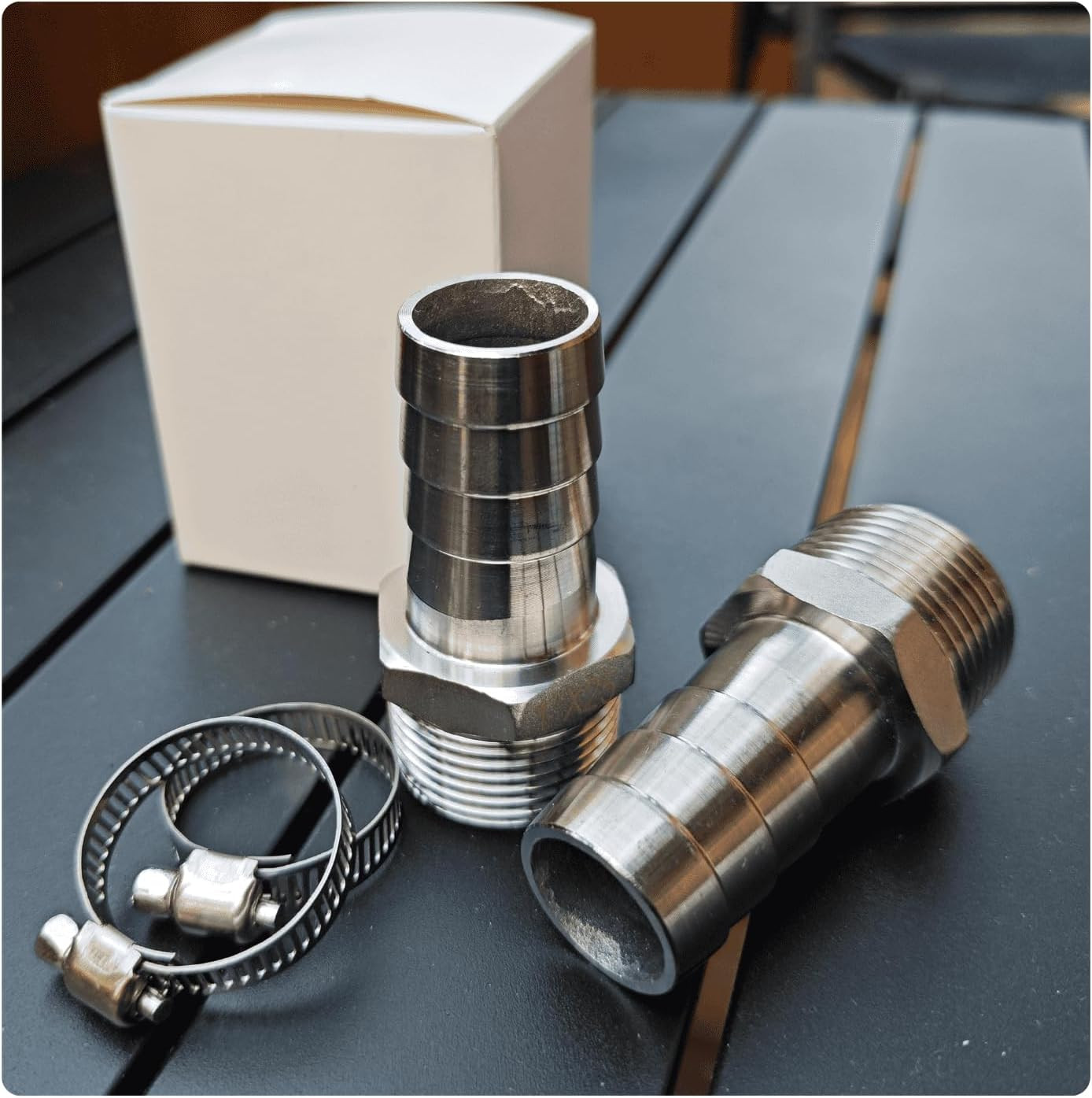 3/4″ Barb x 3/4″ NPT Male Stainless Steel Barbed Hose Fitting,Leak-Proof Connect