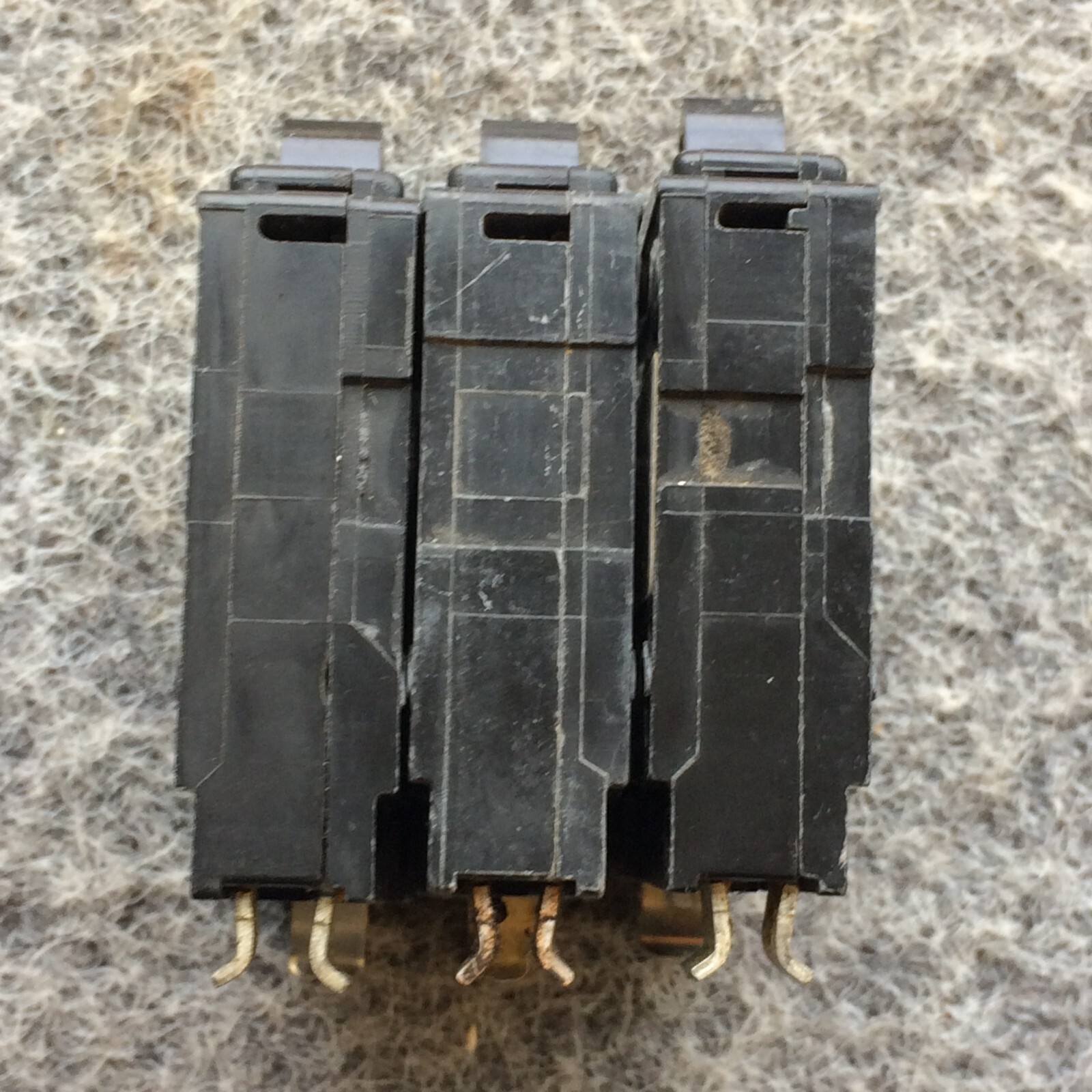 Lot of 3 Square D QO130, QO120 and QO150 Circuit Breakers 1 Year Warranty Yellow