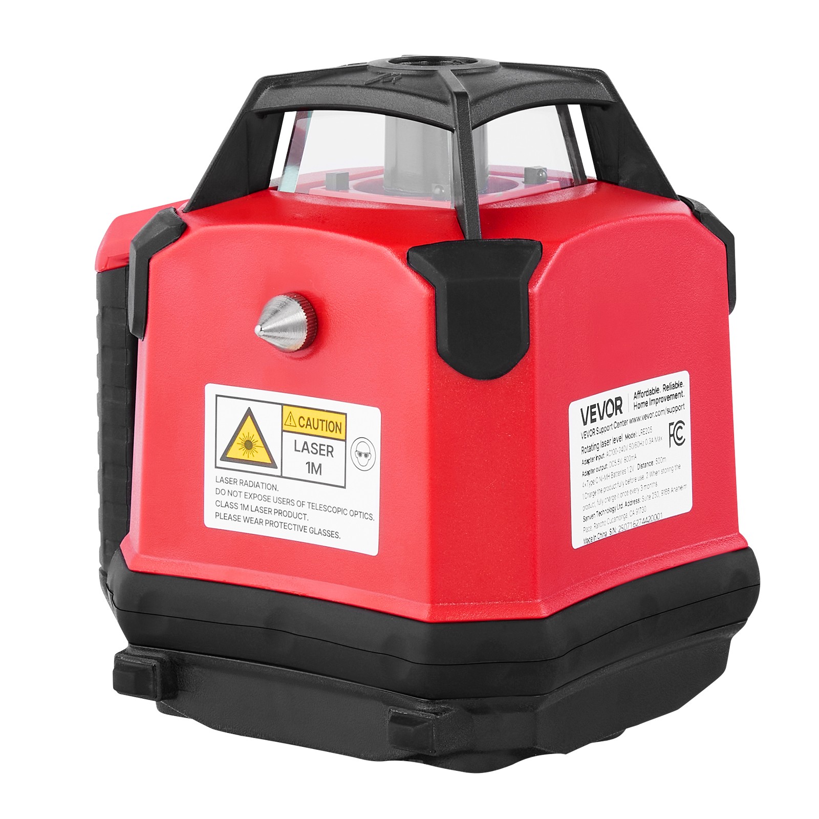 VEVOR 1650ft Rotary Laser Level Kit Self Leveling Red Line 0.06 in/100 ft