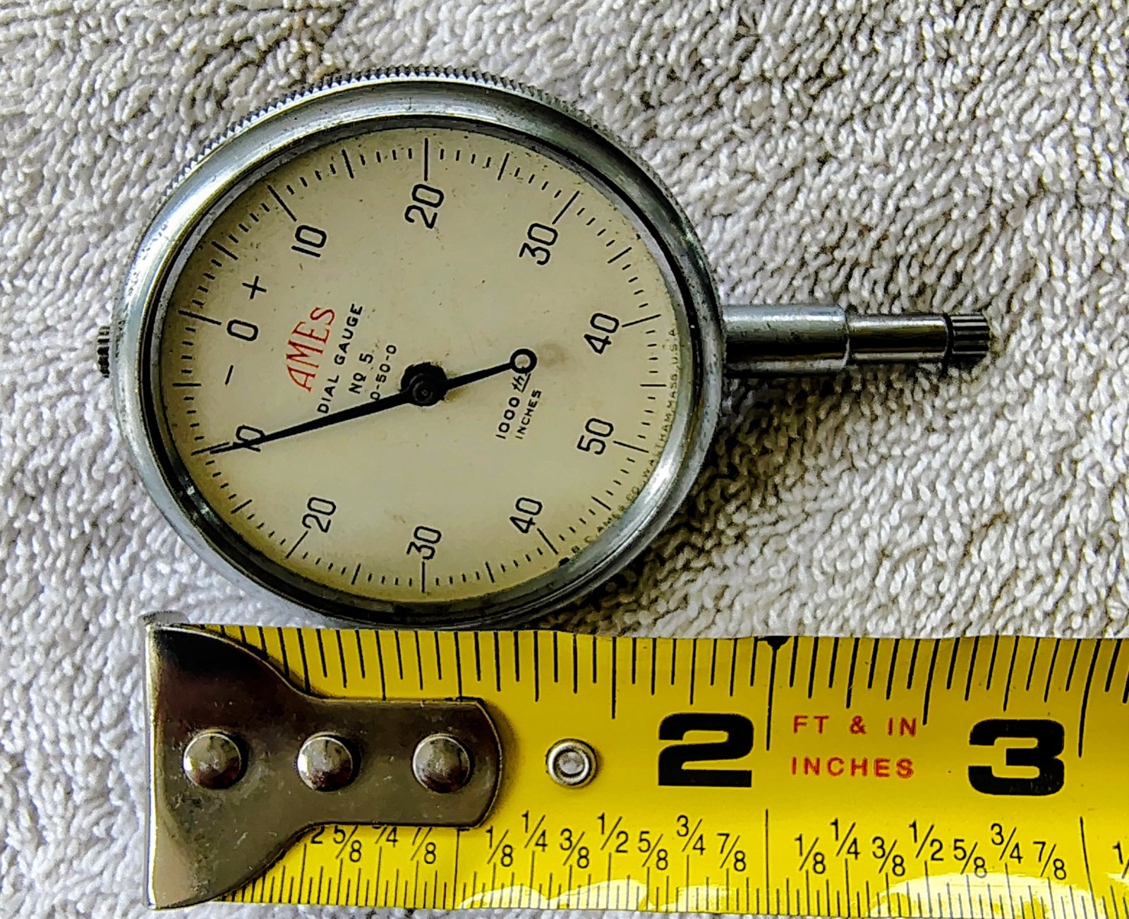 🗽 VINTAGE AMES No 5 DIAL GAUGE DROP INDICATOR SMOOTH MOVEMENT