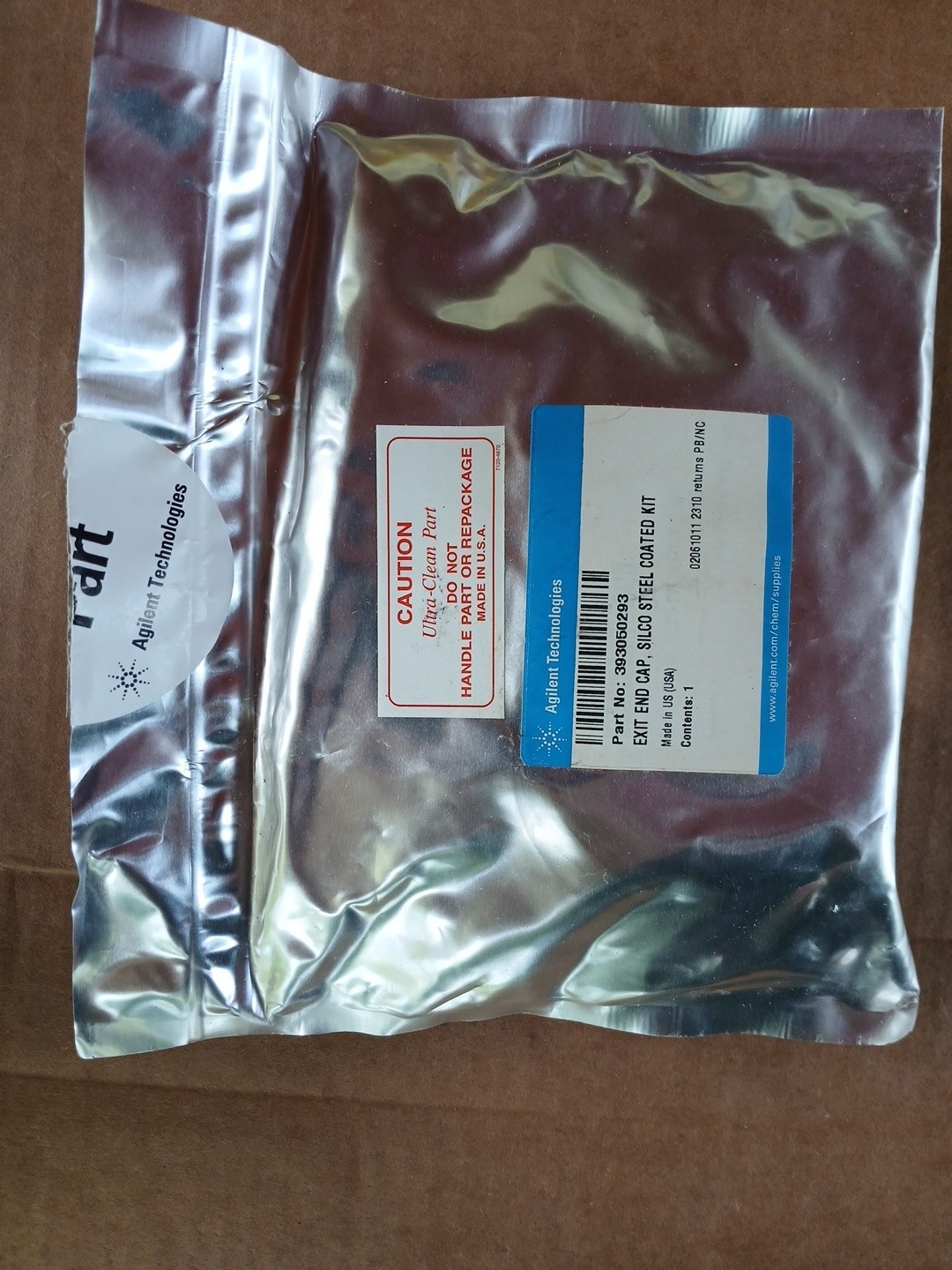 NOS Agilent Varian 393050293 Exit End Cap Silco Steel Coated Kit GC MS Ion Trap