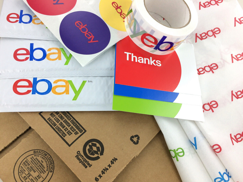 New eBay Shipping Kit Lot Boxes Bubble Padded Envelopes Mailer Tape Tissue 49 Ct
