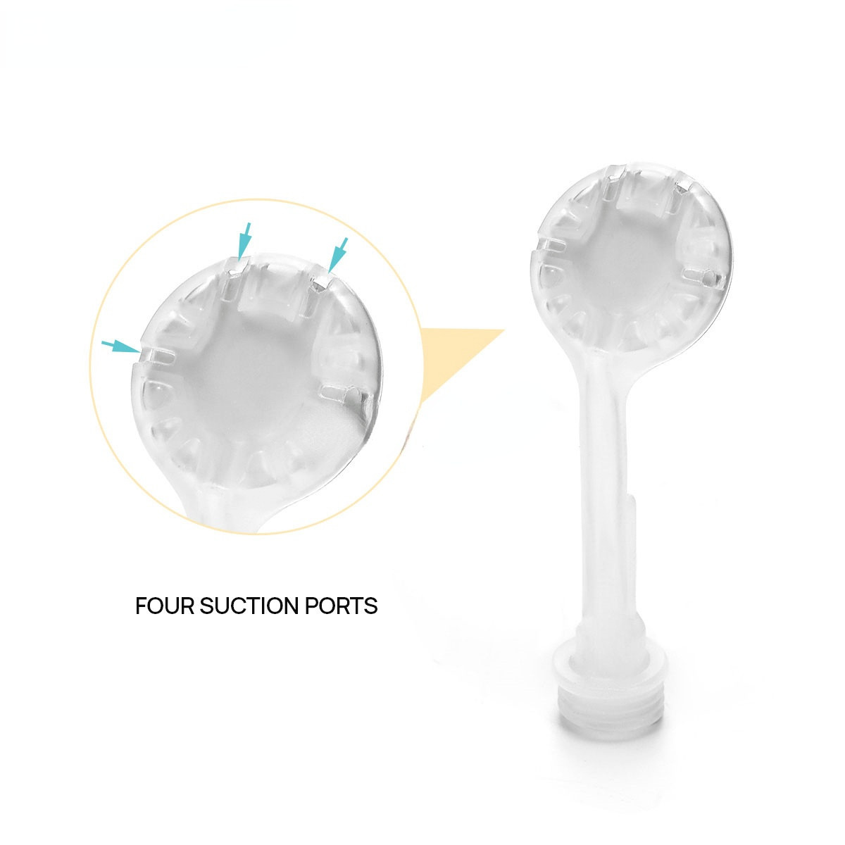 1 Set Dental Disposable Anti-fog Saliva Mouth Mirror 50Pcs w Handle Silicon Tube