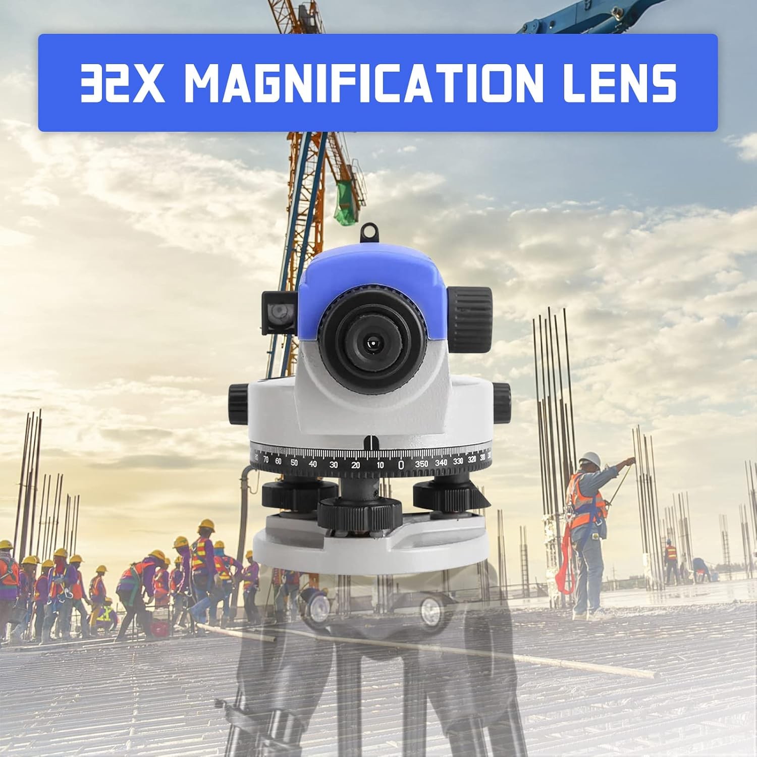 32X Automatic Optical Level High Precision Level Gauge Measure Meter IP54