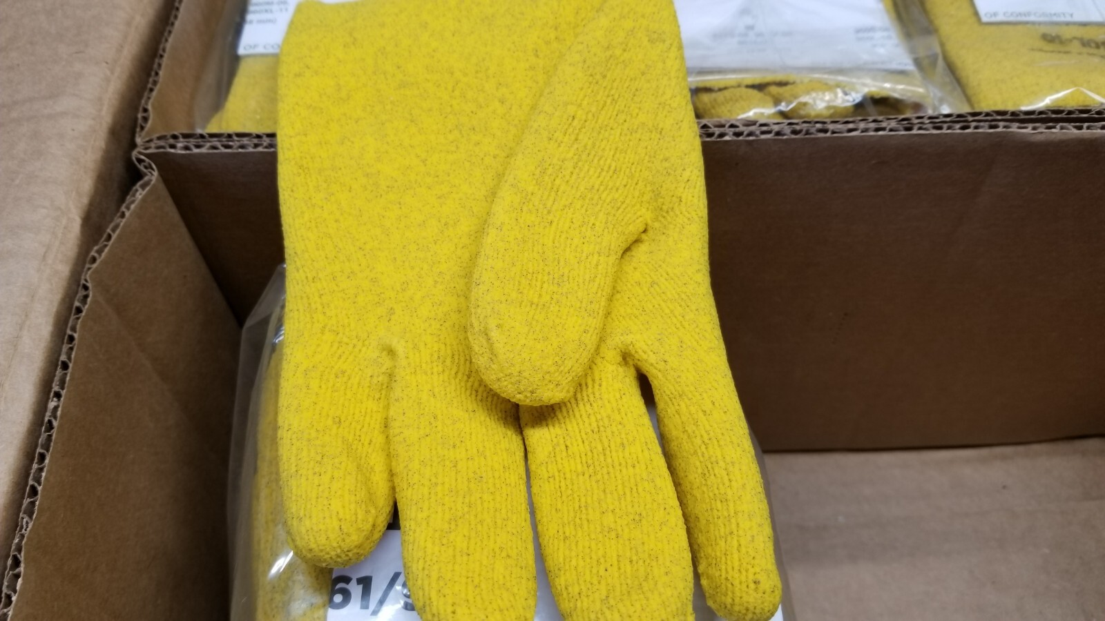 Showa Best Glove 960L-10 KPG K.P.G. PVC coated yellow large USA Dozen – 12 Pair