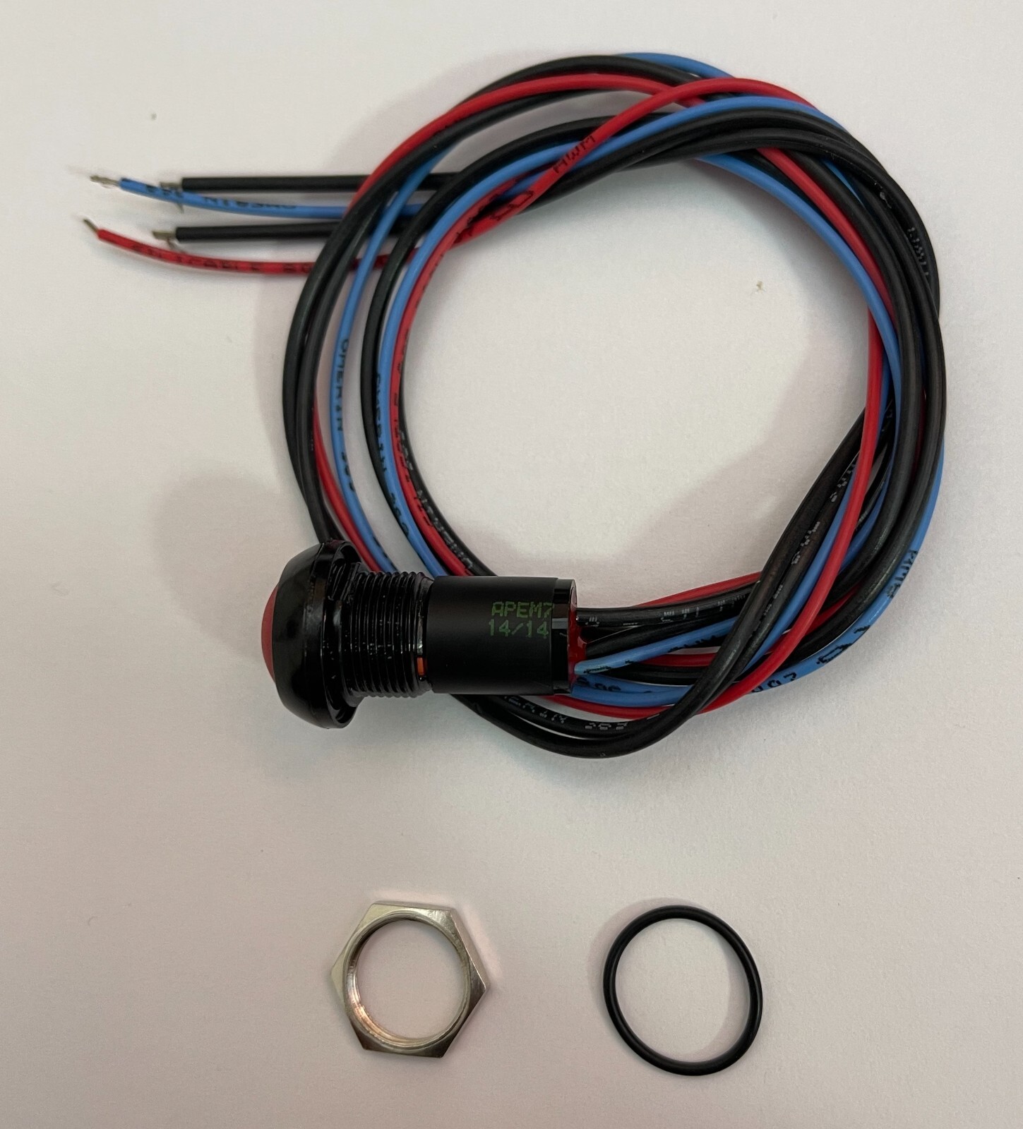 NEW 2-pcs Bodine/APEM Four-Wire Indicator Light/Test Switch (4W-ITS) IP67 Rated