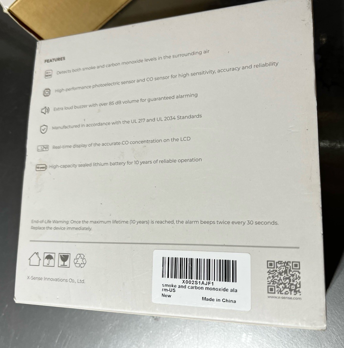 X-Sense SC01 Smoke & Carbon Monoxide Detector New (Lot Of 2) New – FREE SHIP
