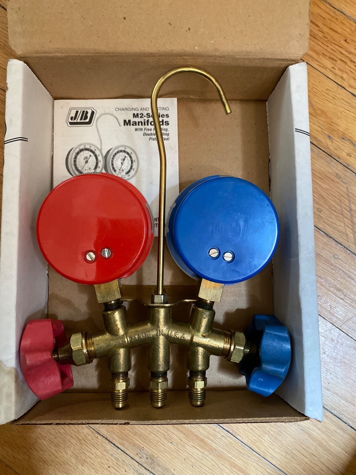 JB Industries HVAC Manifold Gauge Set R-12 R-22 R-502 Brass Made in USA