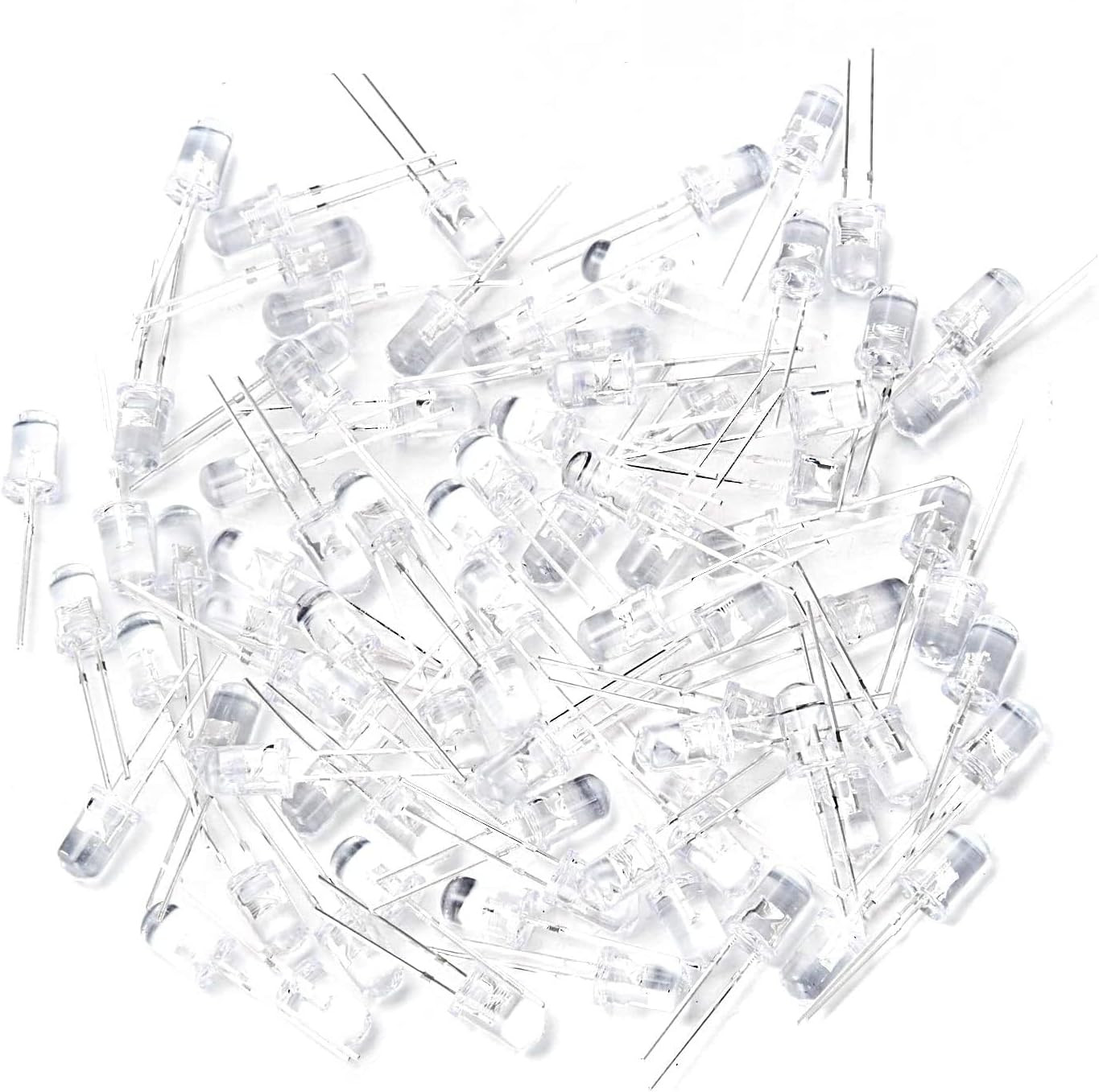 100PCS Super Bright 5Mm round Uv/Purple Led Emitting Diode F5 LED Light for DIY