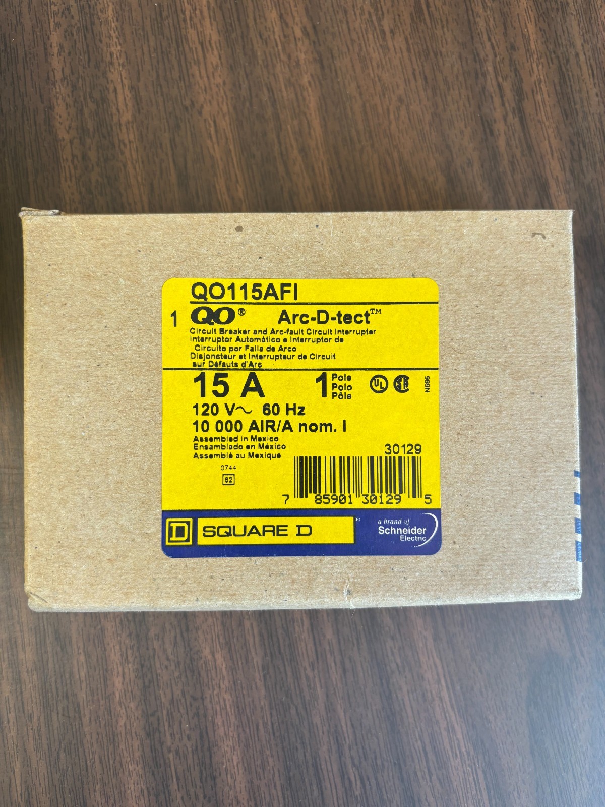 Square D QO115AFI 120V Circuit Breaker 15A