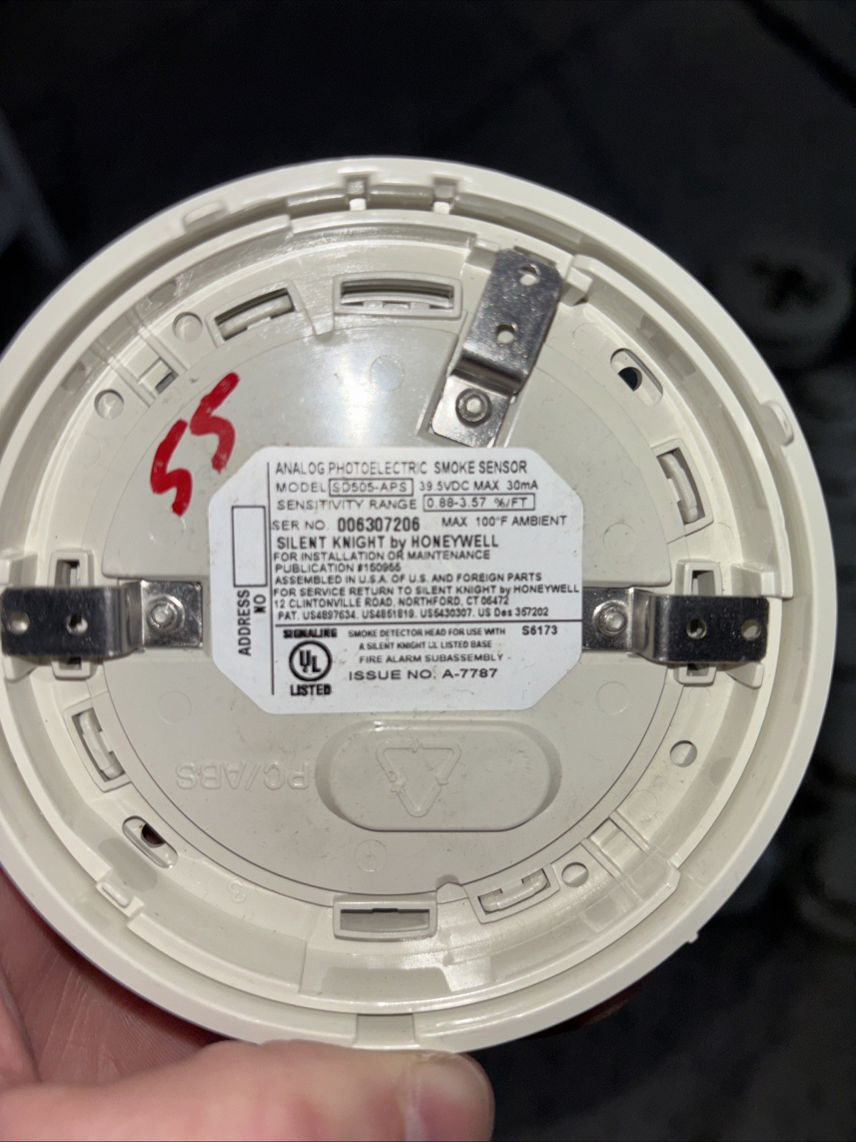 Silent Knight SD505-APS Smoke Detector. With Base. /each