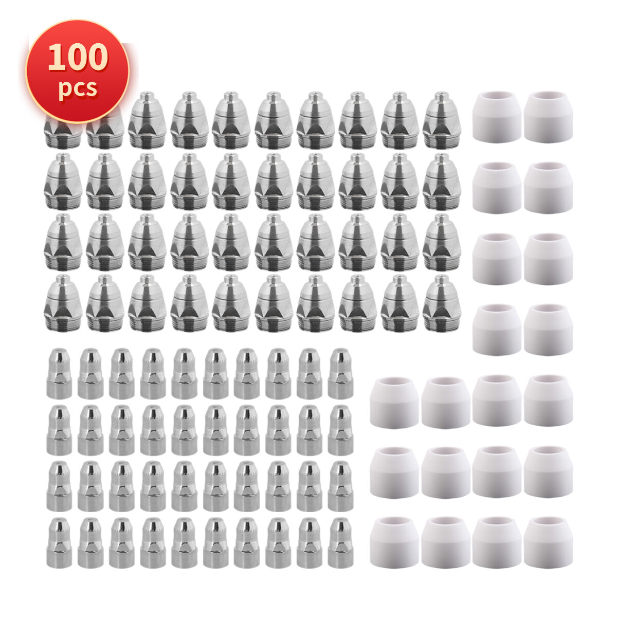 100 pcs 100-110A 1.5mm Consumables Kit fit Amico APC-80HF APC80HF Plasma Cutter
