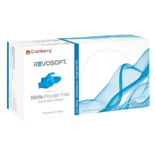 Cranberry Revosoft Nitrile Exam Gloves Powder-free XL 250Ct