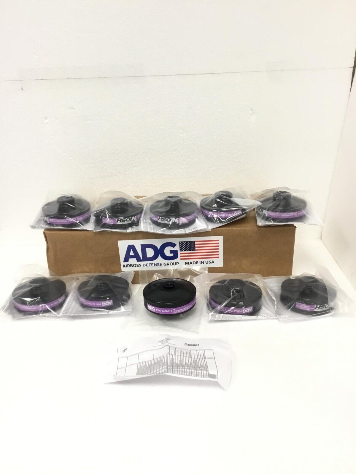 100x NEW AirBoss FlexAir 40mm HE2 Respirator gas Filter Cartridge Niosh Deal
