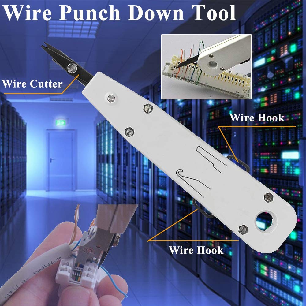 LEATBUY CAT5 Crimper Tool Kit for RJ45/RJ11/RJ12/CAT6/Cat5e, Blue