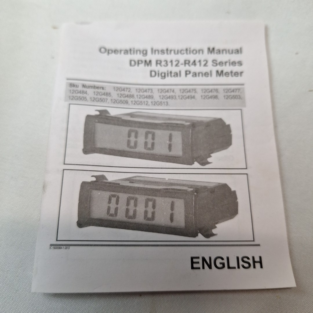 Value Collection 12G485 LCD 1999 Display Span 200V Digital Panel Meter