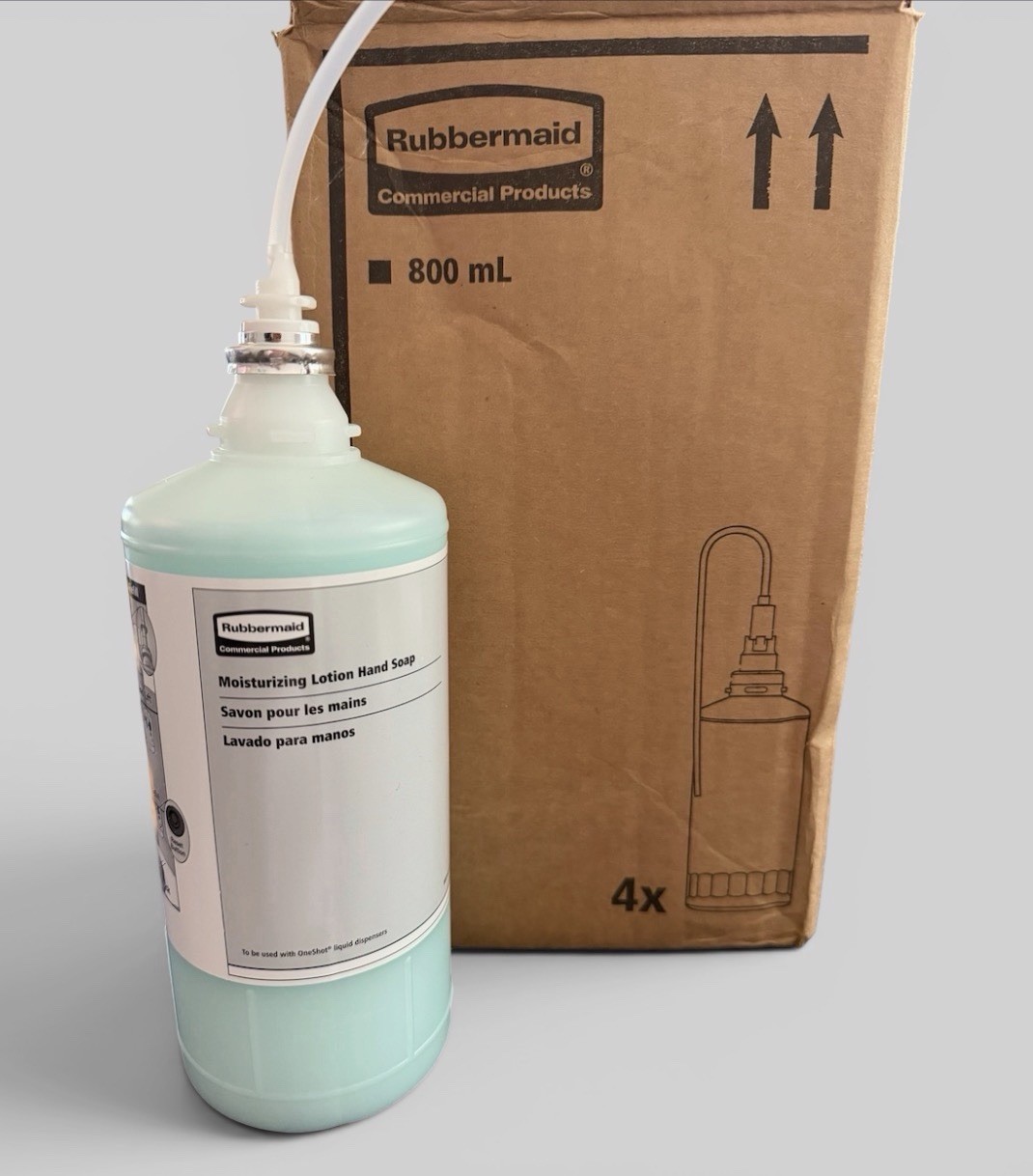 4 Pack Rubbermaid Lotion Hand Soap Refill 800mL ea (3,200mL Total)