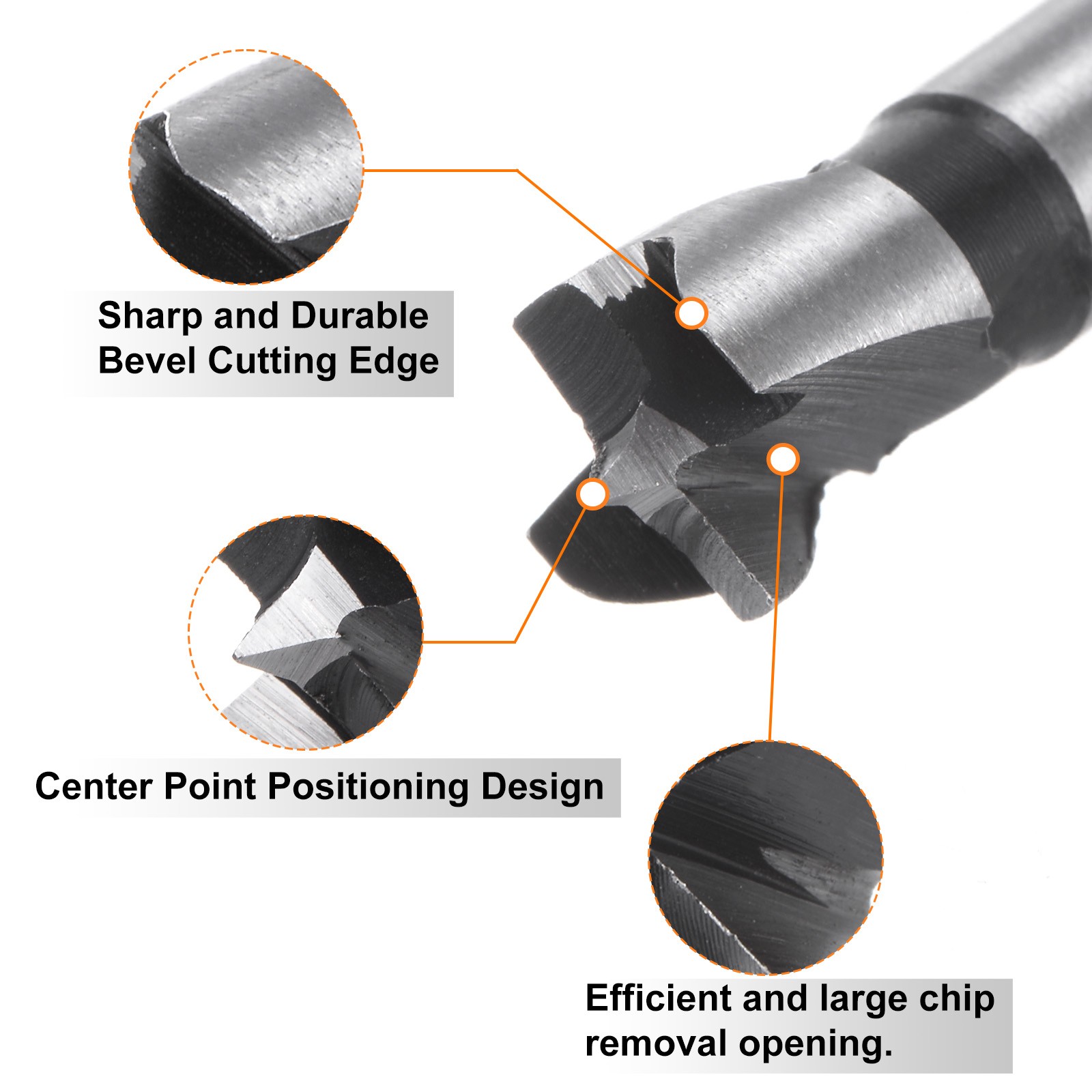2pcs Forstner Drill Bit 25/64″(10mm) Multi-tooth Woodworking Drilling Hole Tool