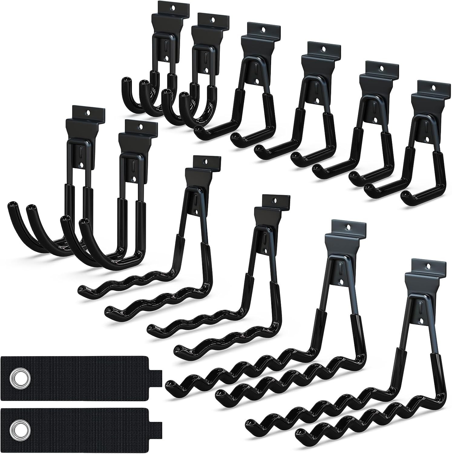 14PC Heavy Duty Slatwall Hooks – Multi-Size Hangers & Extension Cord Organizer
